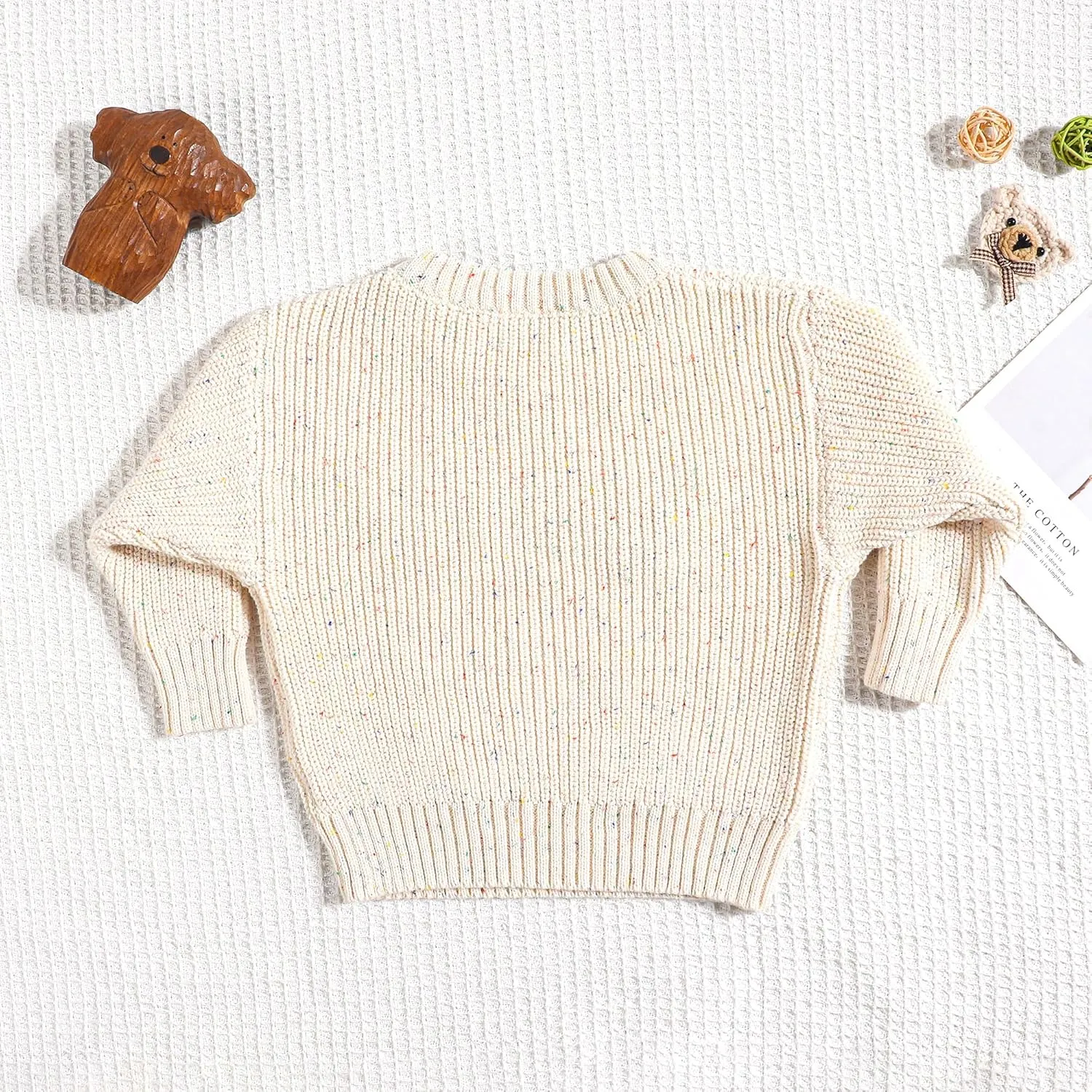 1st First Birthday Outfit Girl Boy One Sweater Embroidery Knit Pullover Fall Winter Clothes with Baby Gift Bag