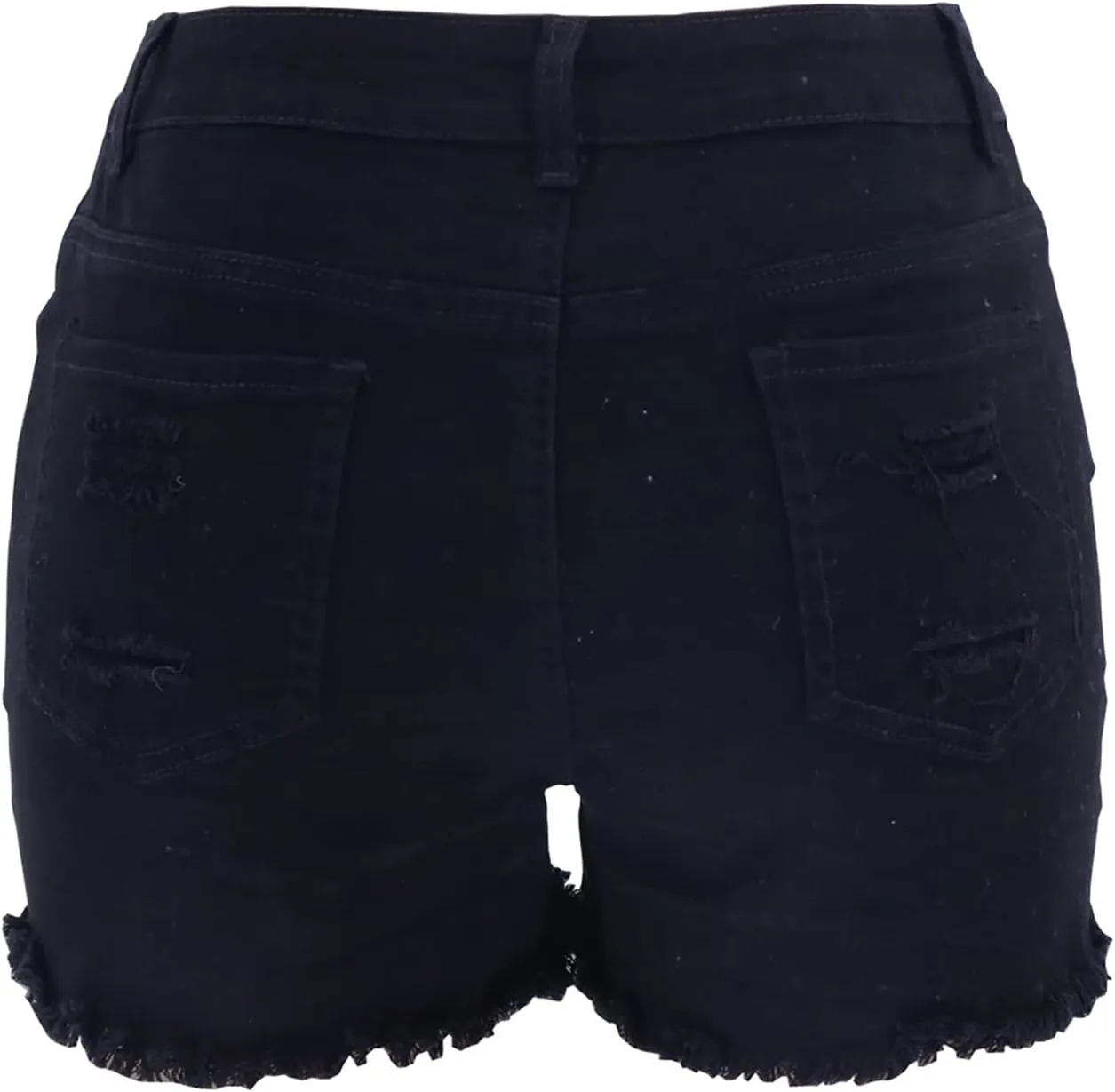 2025 Women's High Waist Button Fly Denim Jean Shorts Hemline Cotton Denim Stretch Jean Shorts Stretchy Jean Short