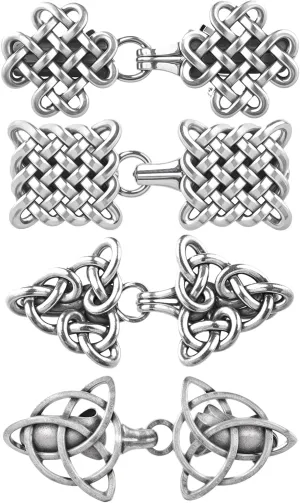 4Pcs Vintage Sweater Swirl Clip, Silver Sweater Clips, Cardigans to Hold Sweater, Cape Cloak Clips Retro Cardigan Clip Shawl Collar Clasp Dress Shirt Brooch Clip for Women Girls
