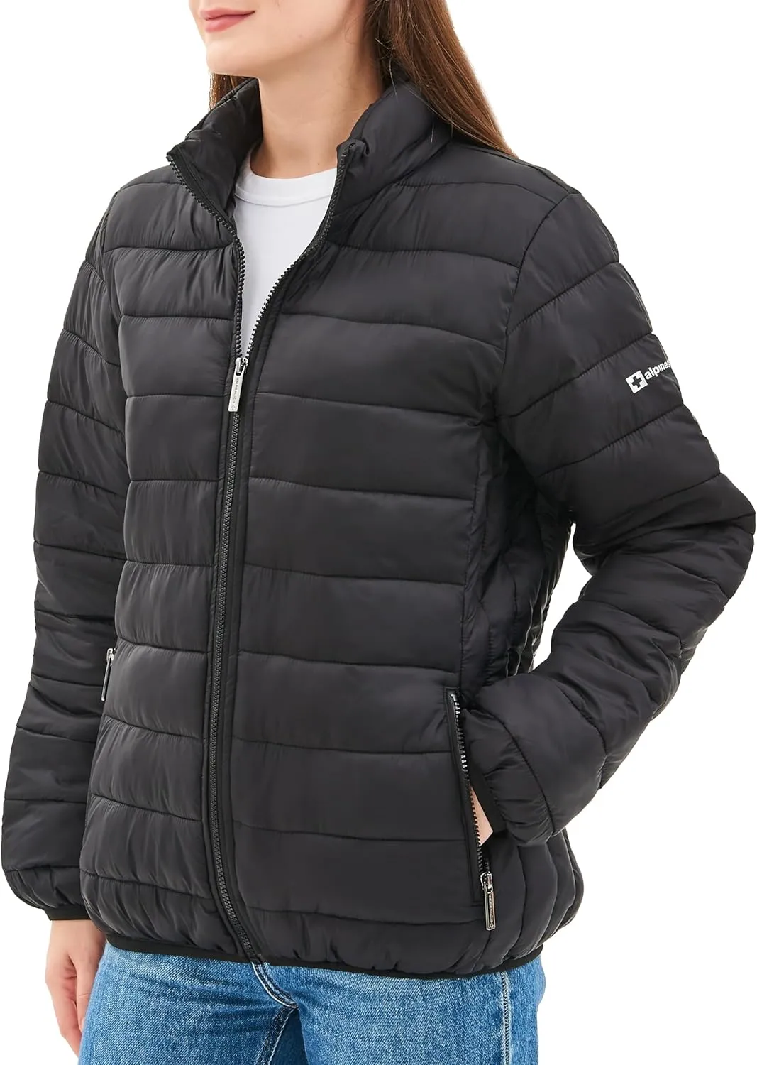 Alpine Swiss Amy Womens Lightweight Puffer Jacket Water Resistant Down Alternative Packable Coat