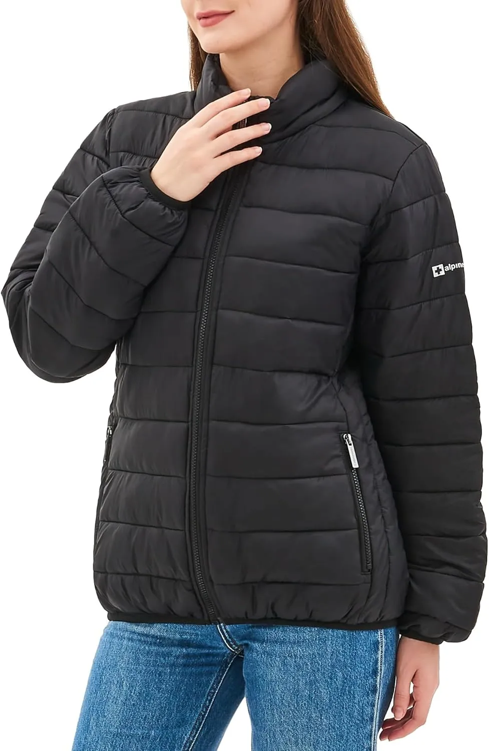 Alpine Swiss Amy Womens Lightweight Puffer Jacket Water Resistant Down Alternative Packable Coat