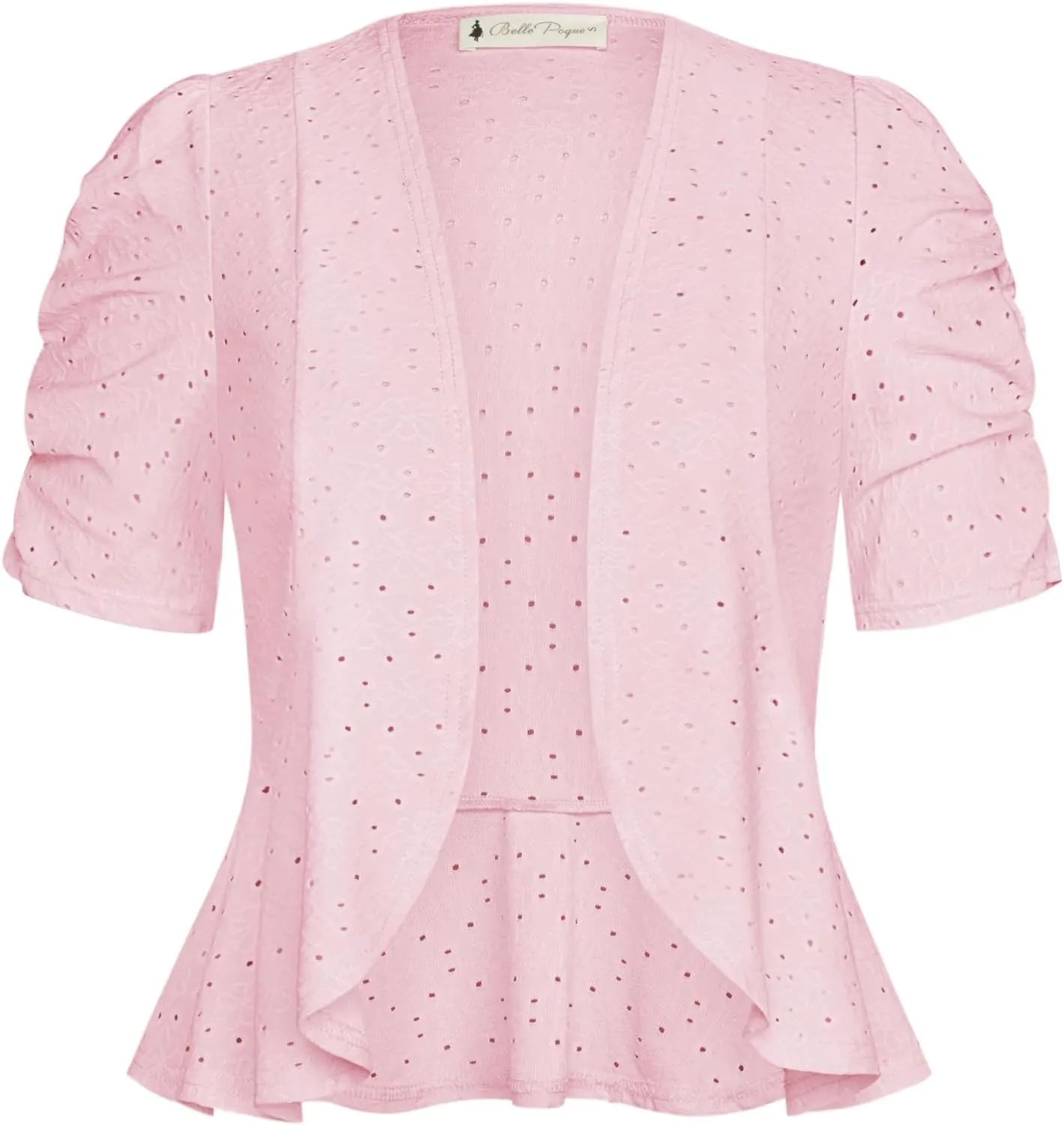 Belle Poque Women's 2025 Summer Bolero Shrug Lightweight Short Sleeve Cropped Open Front Cardigan for Dresses