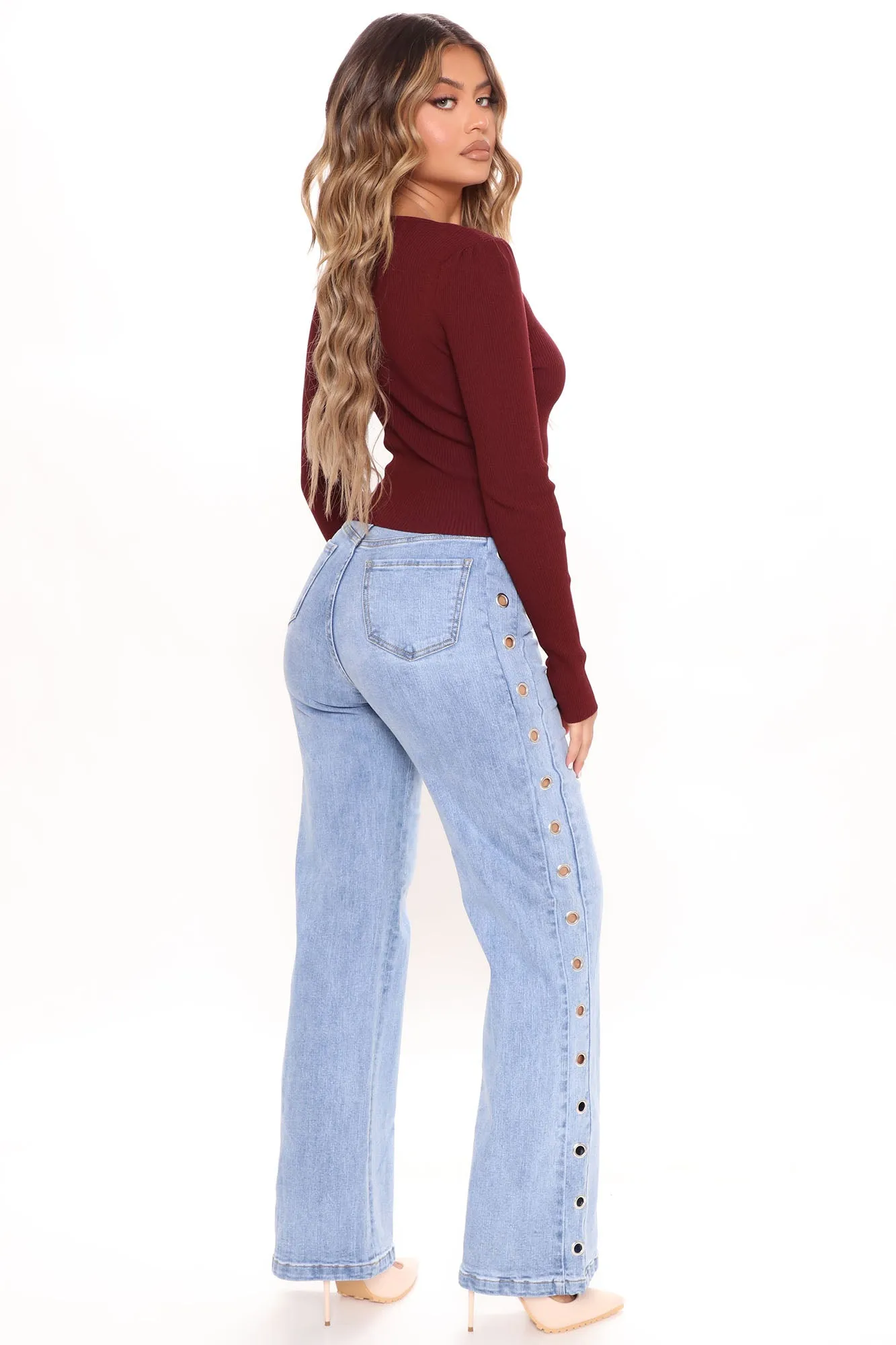Best Of The Bunch Ribbed Sweater - Burgundy