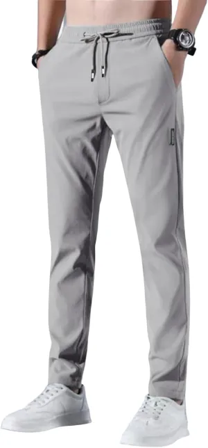 Bevawear Glide Pants Mens Breathable Quick Dry Stretch Athletic Pants Elastic Waist Drawstring Active Hiking Pant