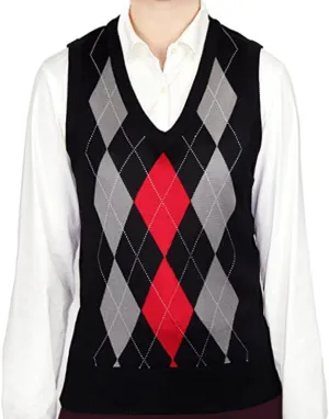 Blue Ocean Womens Argyle Sweater Vest