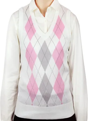 Blue Ocean Womens Argyle Sweater Vest