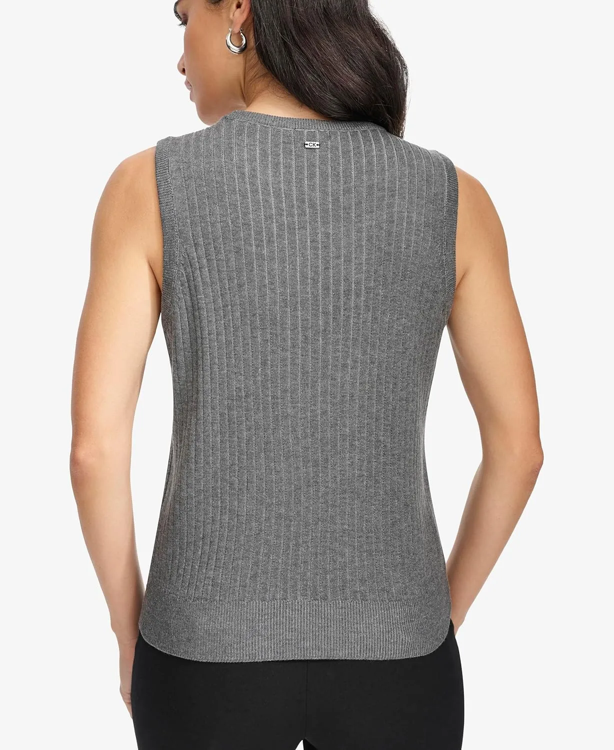 Calvin Klein Women's Sleeveless Round Neck Knit Sweater