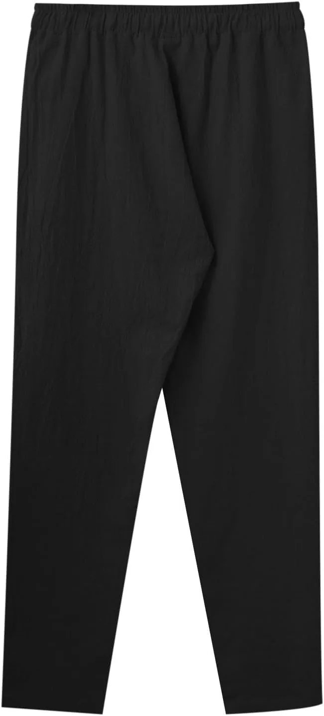 Cargo Work Pant Men Casual Pull On Pants Gym Sports Yoga Sweatpants Multiple Pockets Relaxed Fit Joggers
