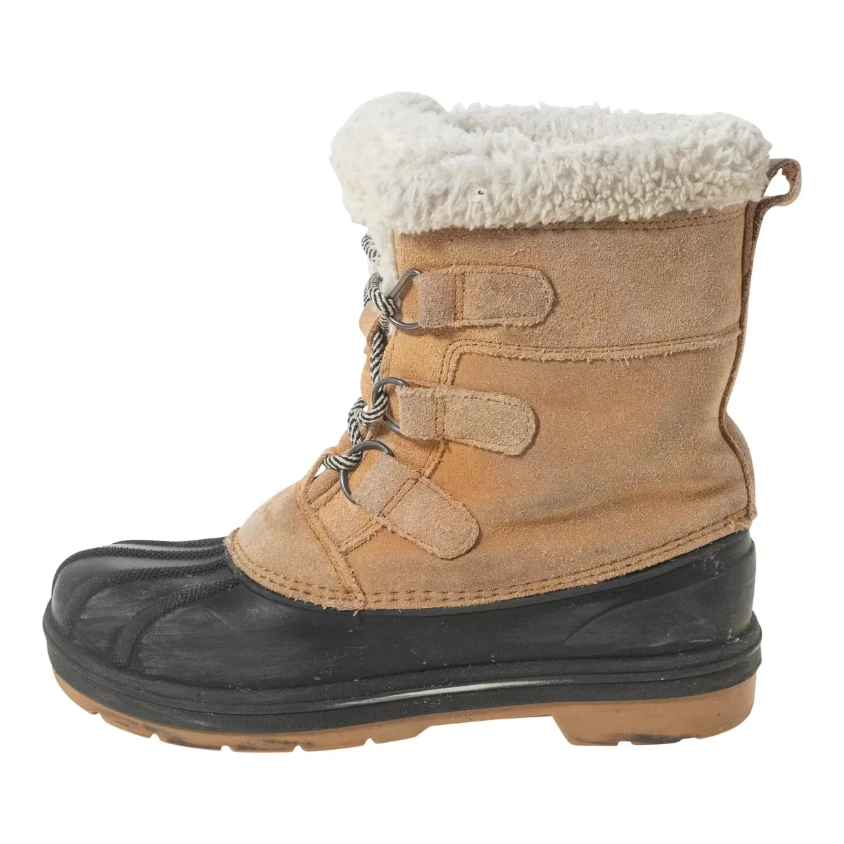 Cat & Jack Lace Up Faux Fur Kit Winter Boots - Girls'
