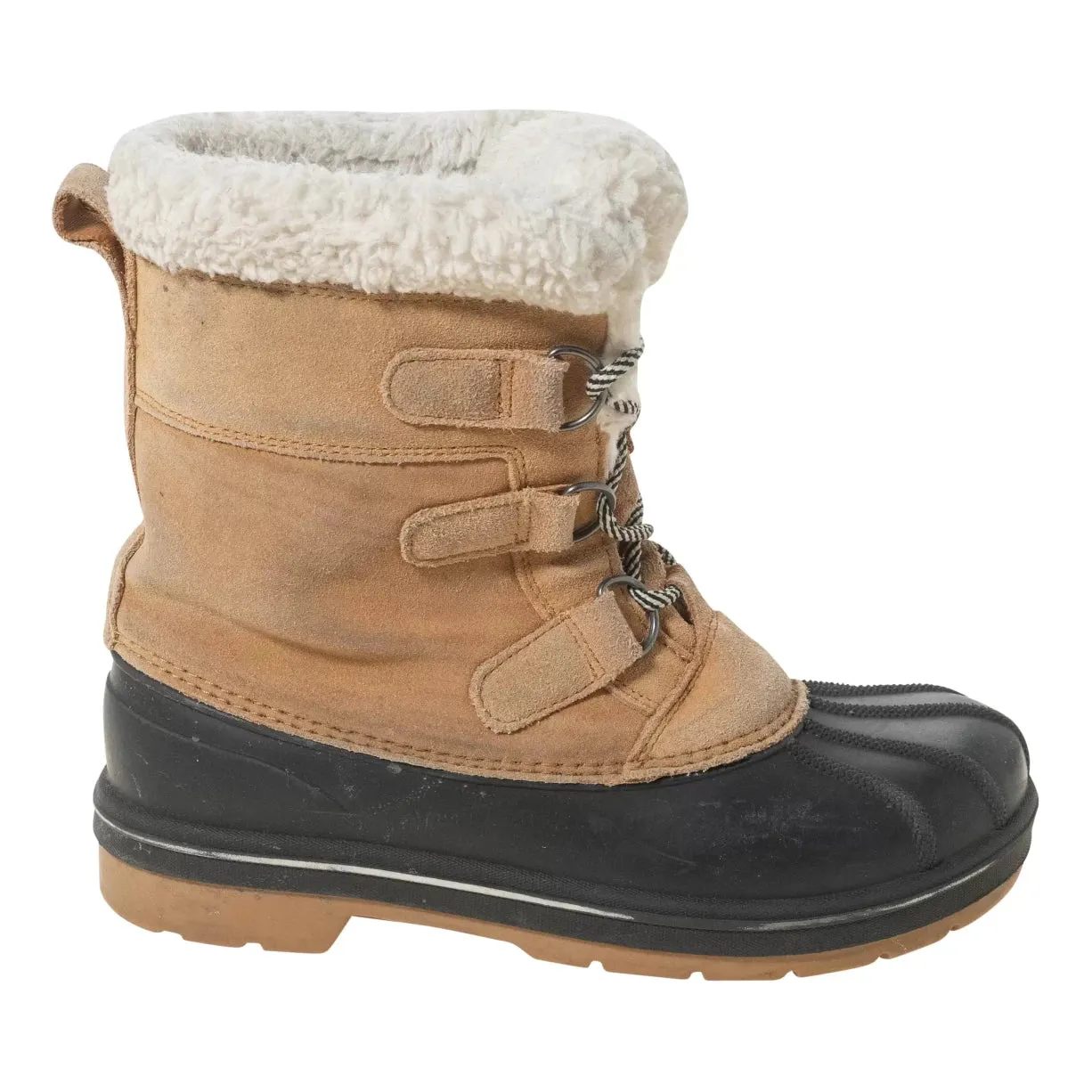 Cat & Jack Lace Up Faux Fur Kit Winter Boots - Girls'