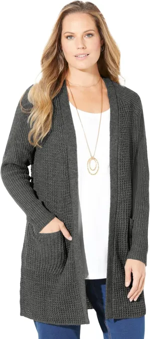 Catherines Women's Plus Size Daydream Waffle Knit Sweater