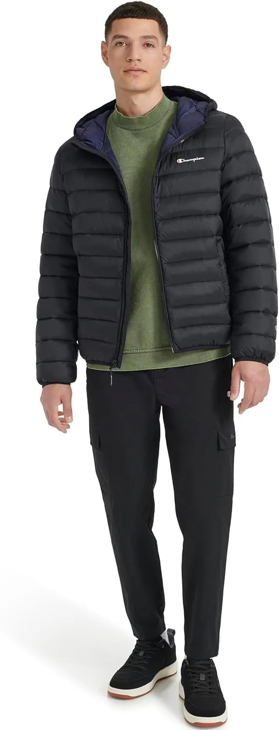 Champion Men's Performance Lightweight Puffer Jacket with Hood