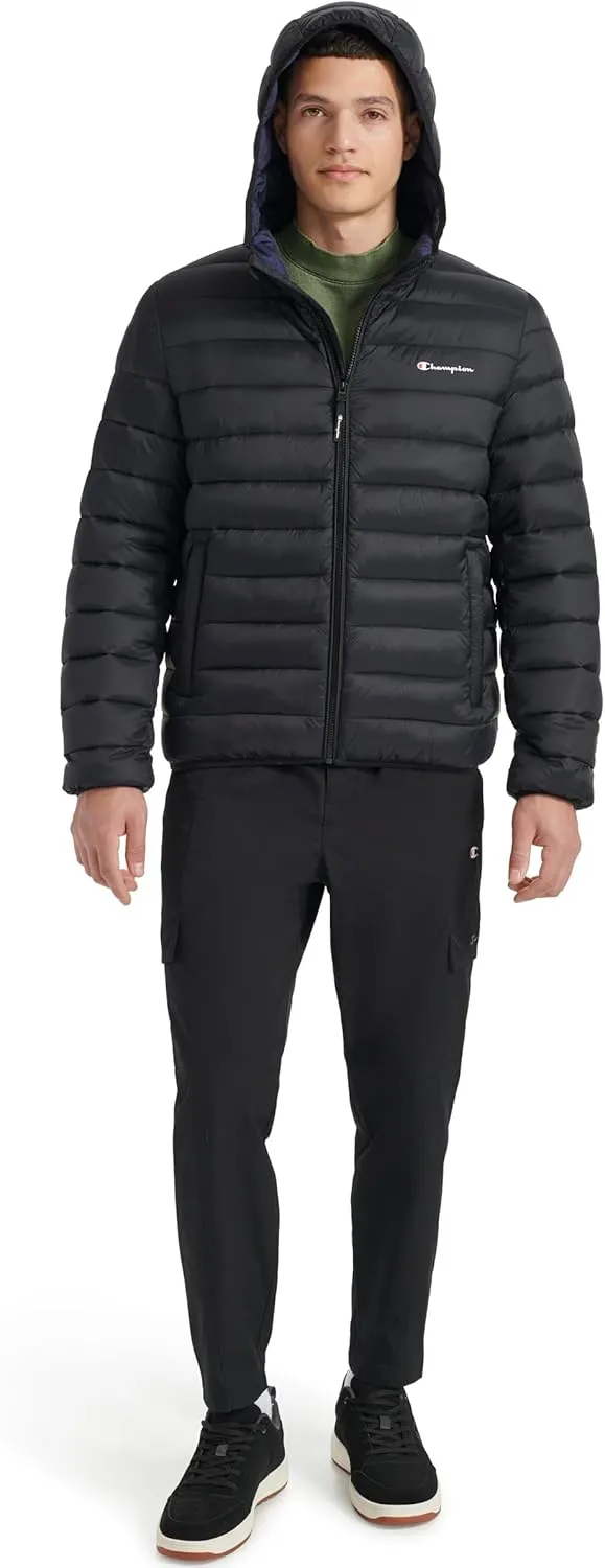 Champion Men's Performance Lightweight Puffer Jacket with Hood