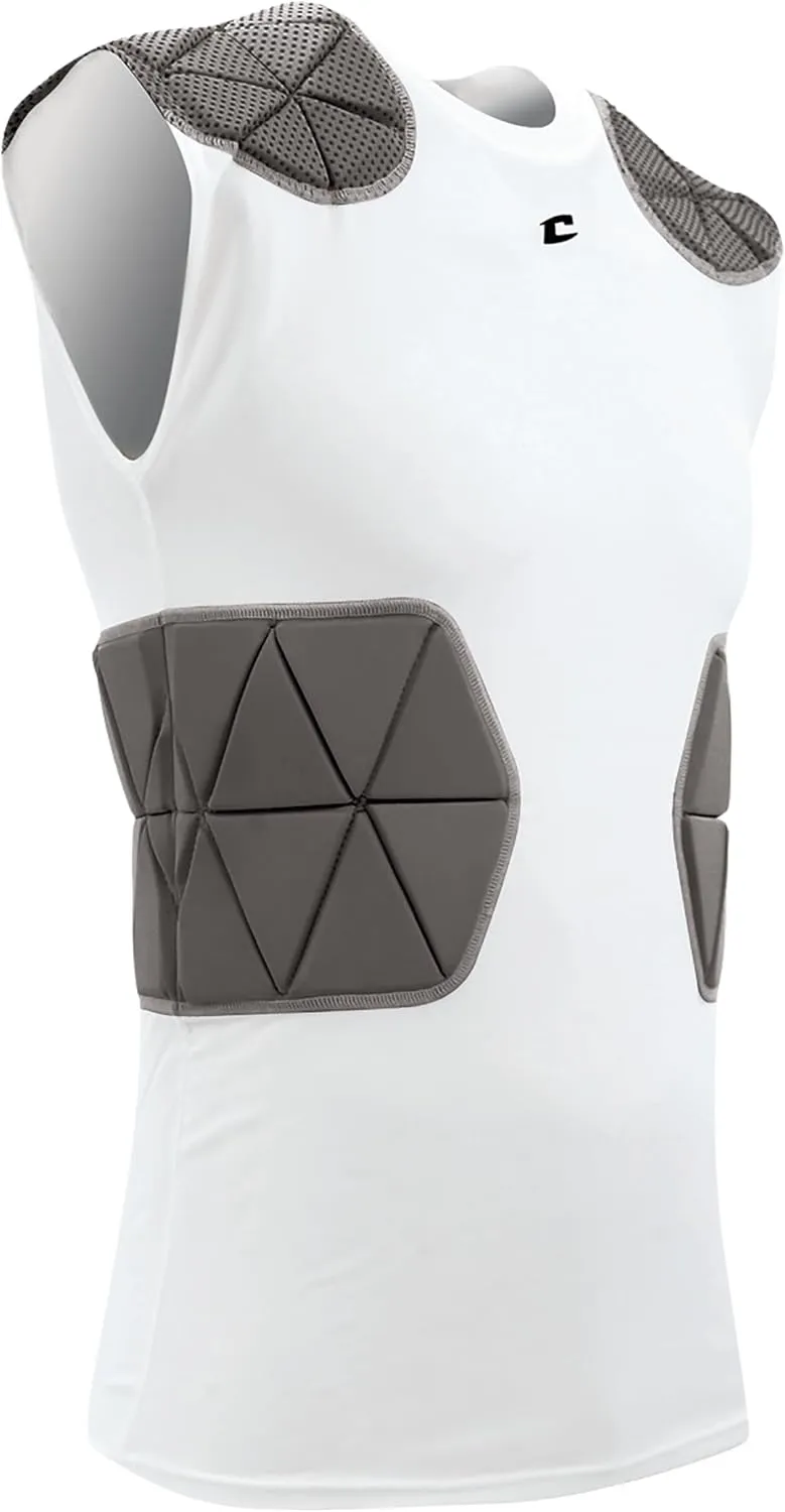 CHAMPRO Men's Tri-Flex Football Padded Sleeveless Compression Shirt