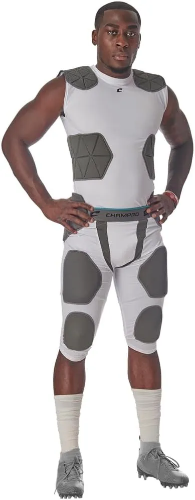 CHAMPRO Men's Tri-Flex Football Padded Sleeveless Compression Shirt