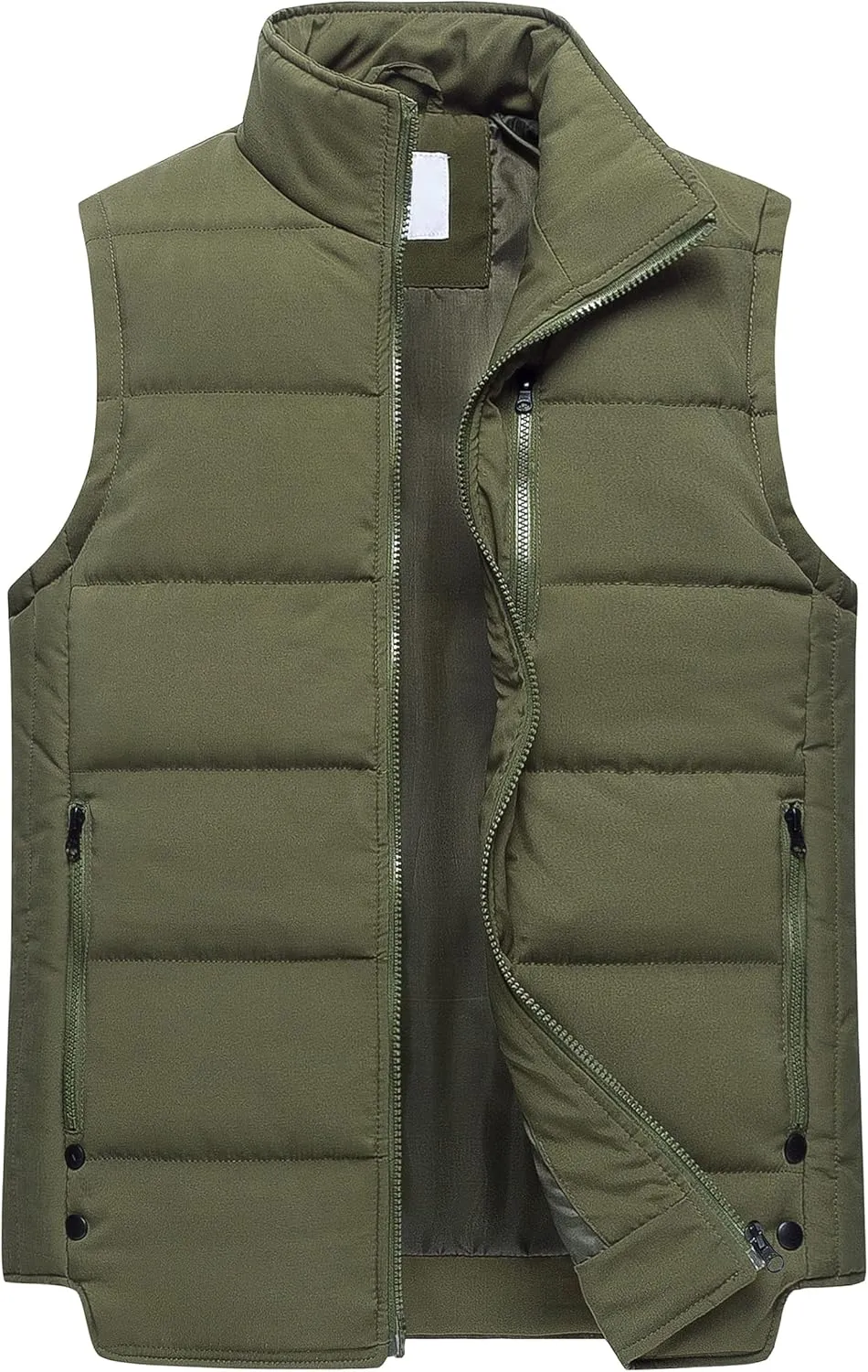 Chrisuno Women's Puffer Vest Casual Stand Collar Quilted Waistcoat Outdoor Padded Ski Vest
