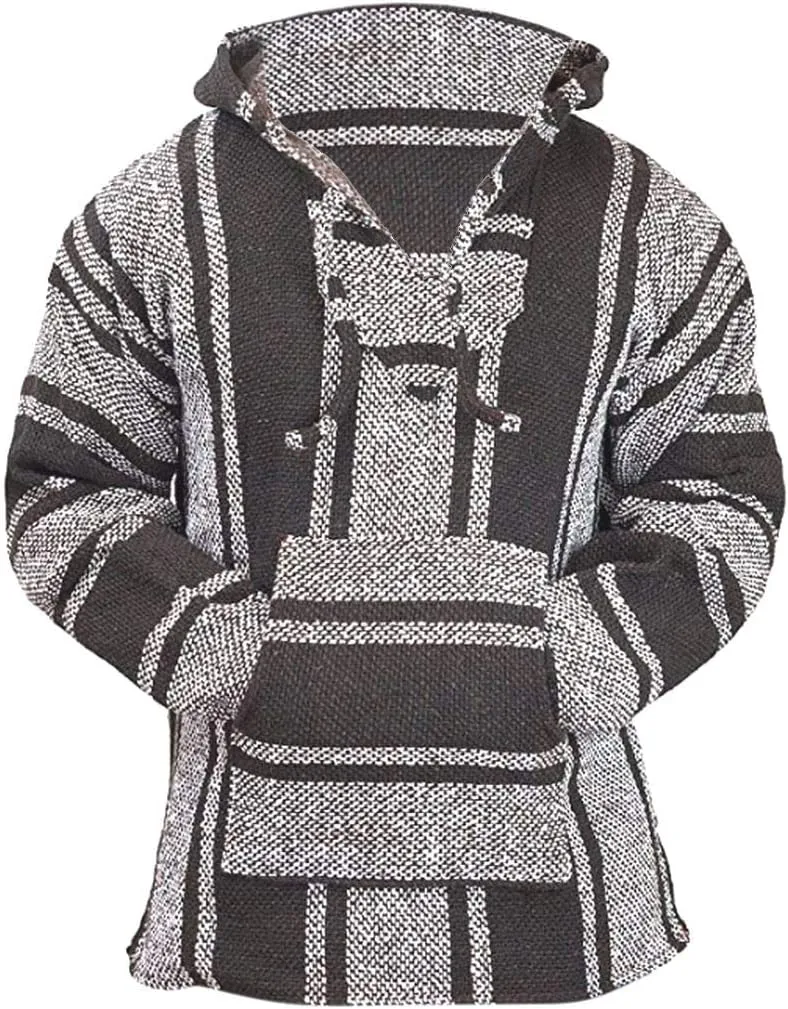 Classic Mexican Baja Hoodie Sweater Pullover