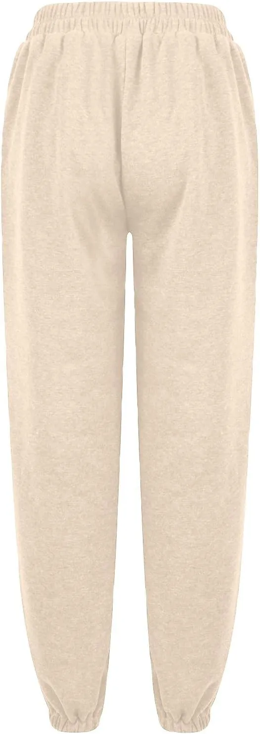 Comfy Pants,Women's High Waist Solid Color Casual Trousers Workout Sports Joggers Pants with Spring&Summer Clothing