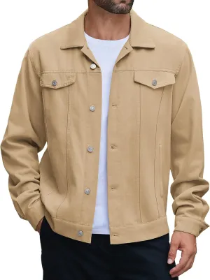 COOFANDY Men's Cotton Denim Jacket Lightweight Trucker Jackets Casual Washed Jean Jacket