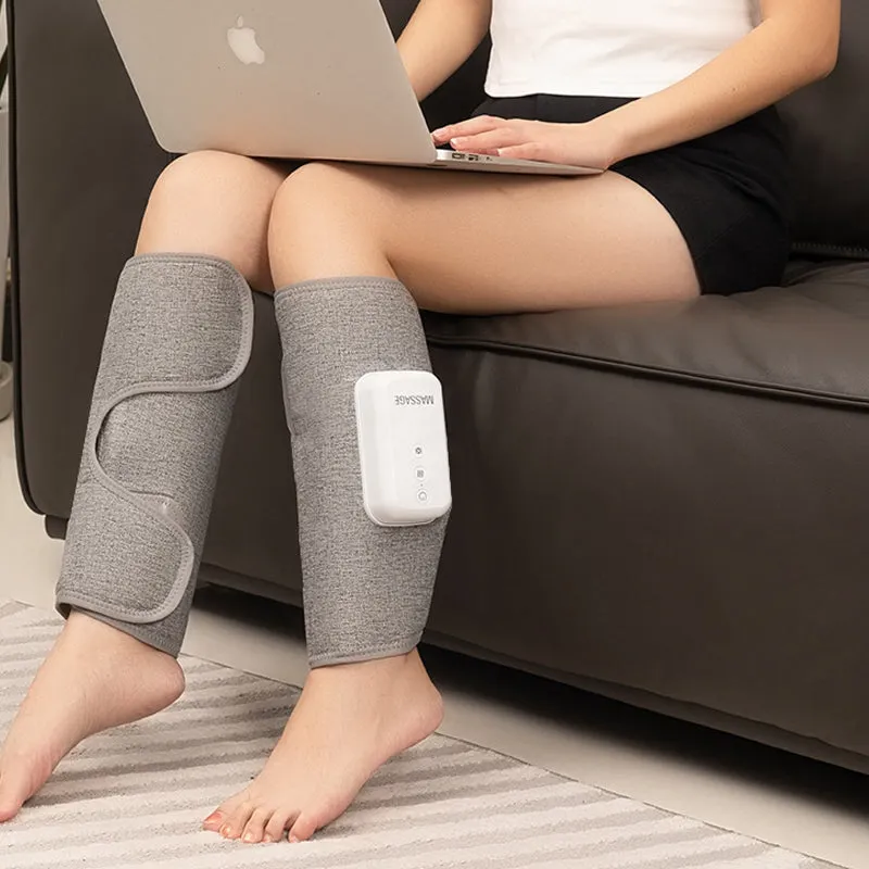 Cordless Heated Air Compression Personal Foot and Calf Massager- Usb Rechargeable