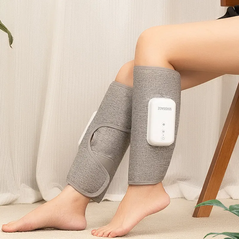 Cordless Heated Air Compression Personal Foot and Calf Massager- Usb Rechargeable