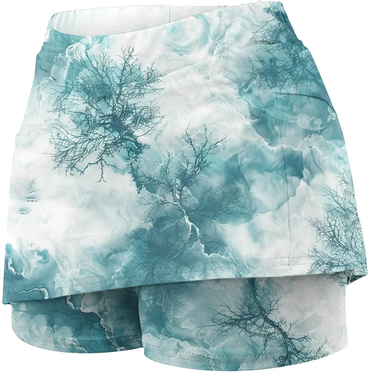 DDAPJ pyju Athletic Skorts for Women High Waist Golf Skorts Plus Size Summer Trendy Floral Printed Tennis Skirt with Shorts