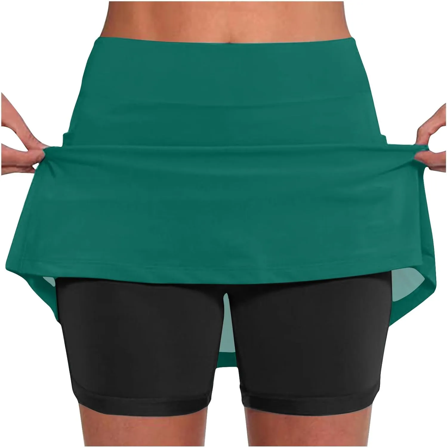 DDAPJ pyju Womens Tennis Skirt with Shorts Plus Size High Waisted Modest Skirts Workout Skort Golf Skirt Athletic Skorts