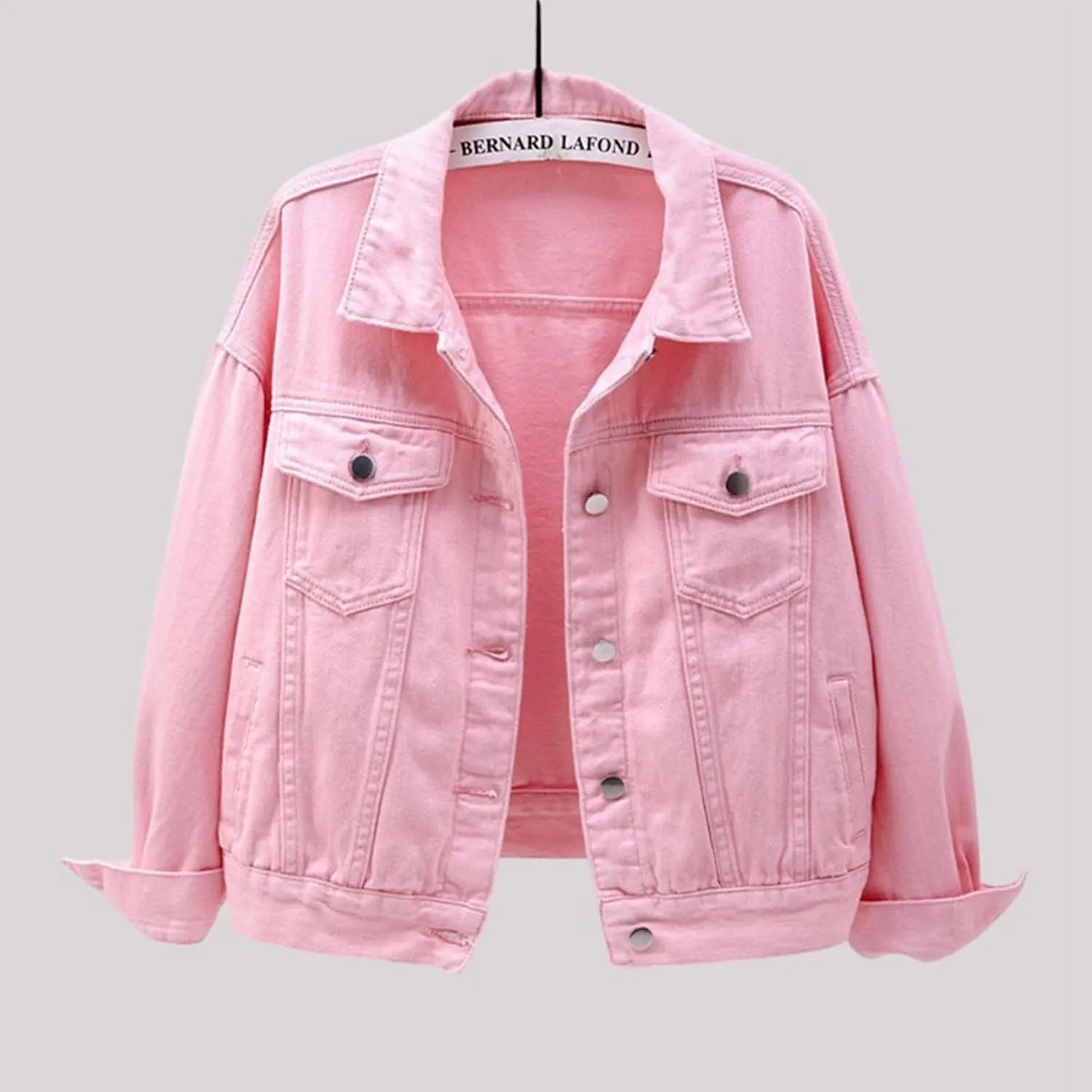 Denim Shacket for Women 2024 Fashion Casual Button Down Denim Coat with Pockets Loose Fit Fall Denim Jacket