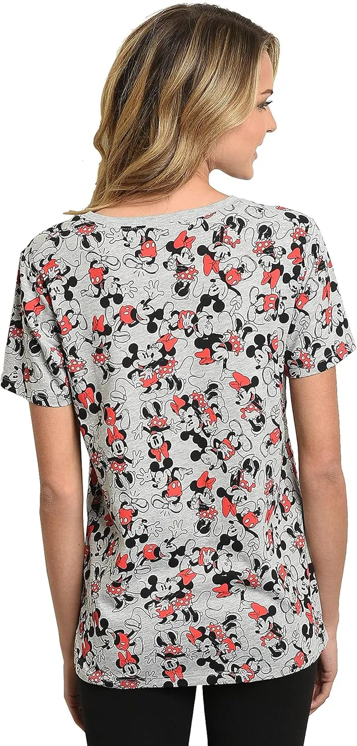 Disney Womens Plus Size T-Shirt Minnie Mouse Print
