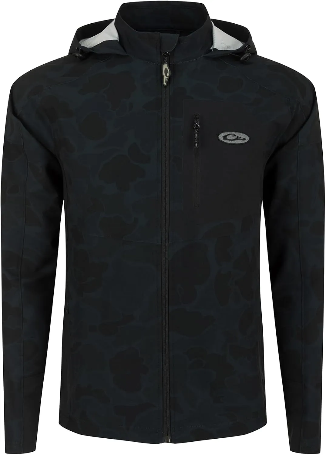 Drake Waterfowl Men's Rain Brake Lightweight Durable Adjustable Stretchy DWR Casual Sports Softshell Hooded Jacket