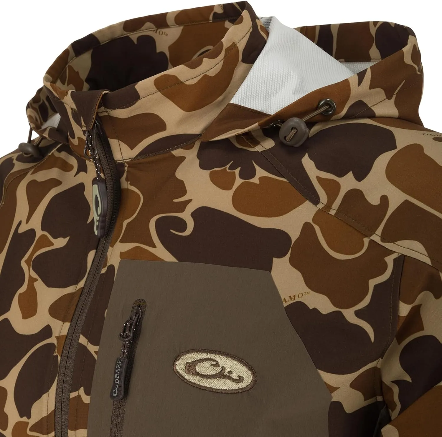 Drake Waterfowl Men's Rain Brake Lightweight Durable Adjustable Stretchy DWR Casual Sports Softshell Hooded Jacket