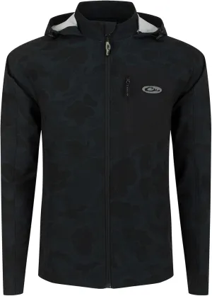 Drake Waterfowl Men's Rain Brake Lightweight Durable Adjustable Stretchy DWR Casual Sports Softshell Hooded Jacket