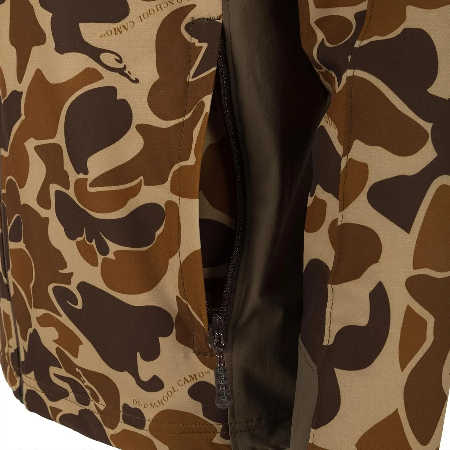 Drake Waterfowl Men's Rain Brake Lightweight Durable Adjustable Stretchy DWR Casual Sports Softshell Hooded Jacket