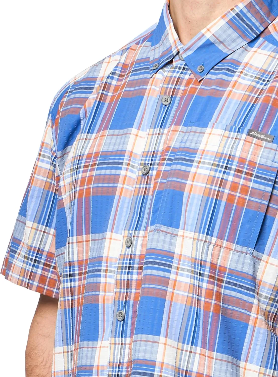 Eddie Bauer Men's Pack It Seersucker Short-Sleeve Shirt