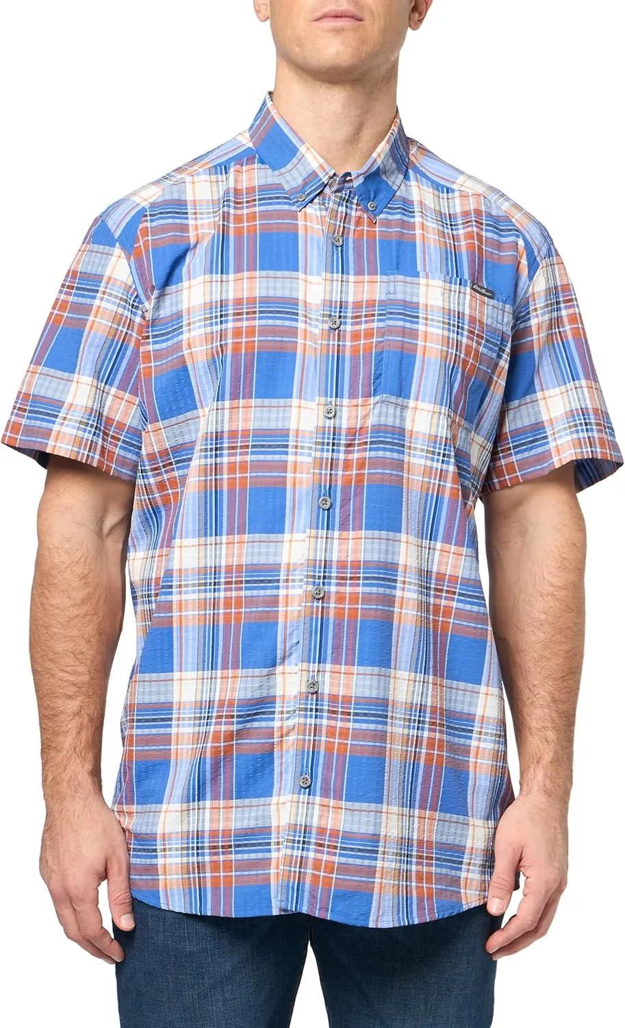Eddie Bauer Men's Pack It Seersucker Short-Sleeve Shirt