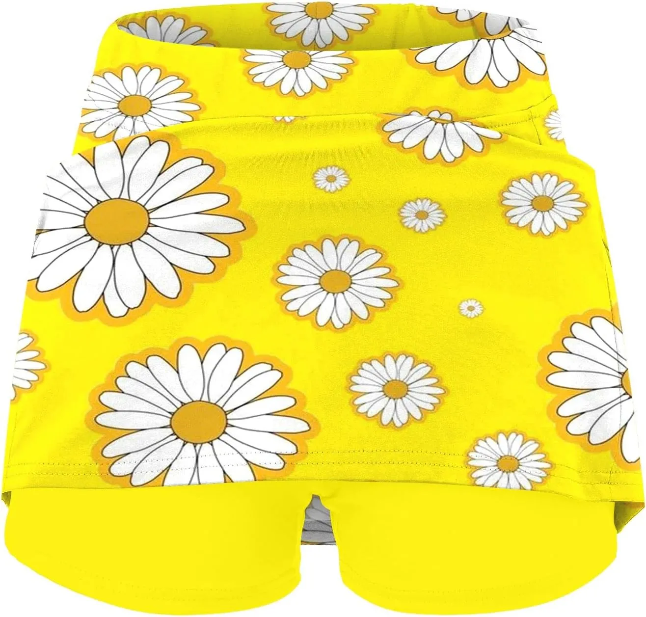 Elastic Yoga Culottes for Women Solid Color Athletic Shorts Lightweight High Waist Skinny Floral Print Joggers 2024
