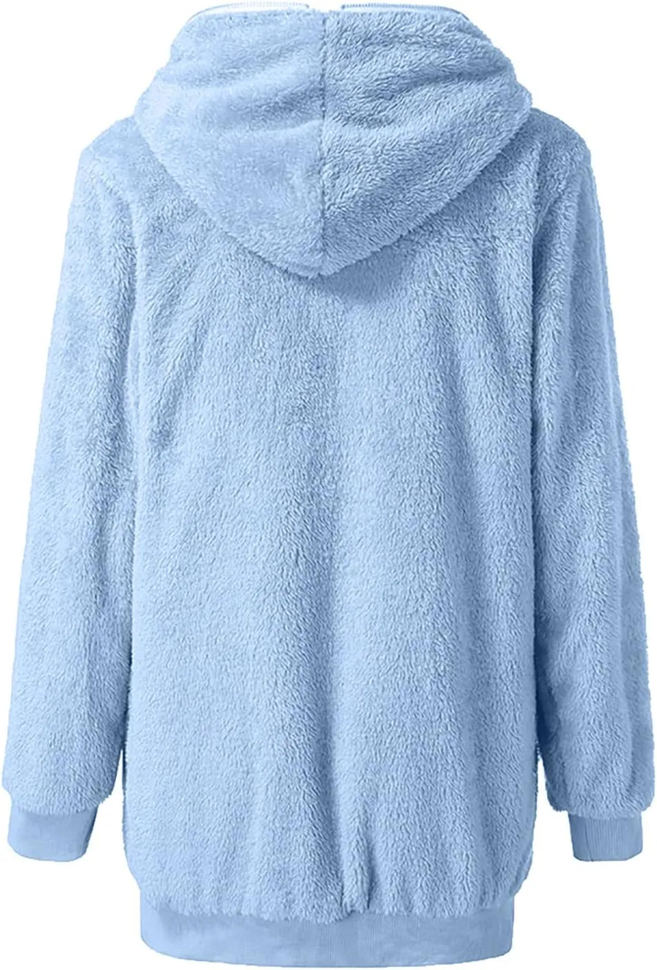 Fleece Jacket Women Sherpa Zip Up Long Sleeve Lapel Hoodies Faux Fur Coats Oversized Cardigan Sweaters Shaggy Outfits