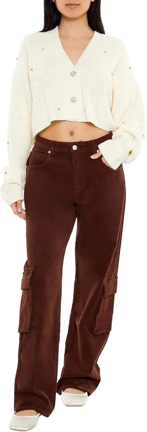 Forever 21 Women's Faux Gem Cardigan Sweater