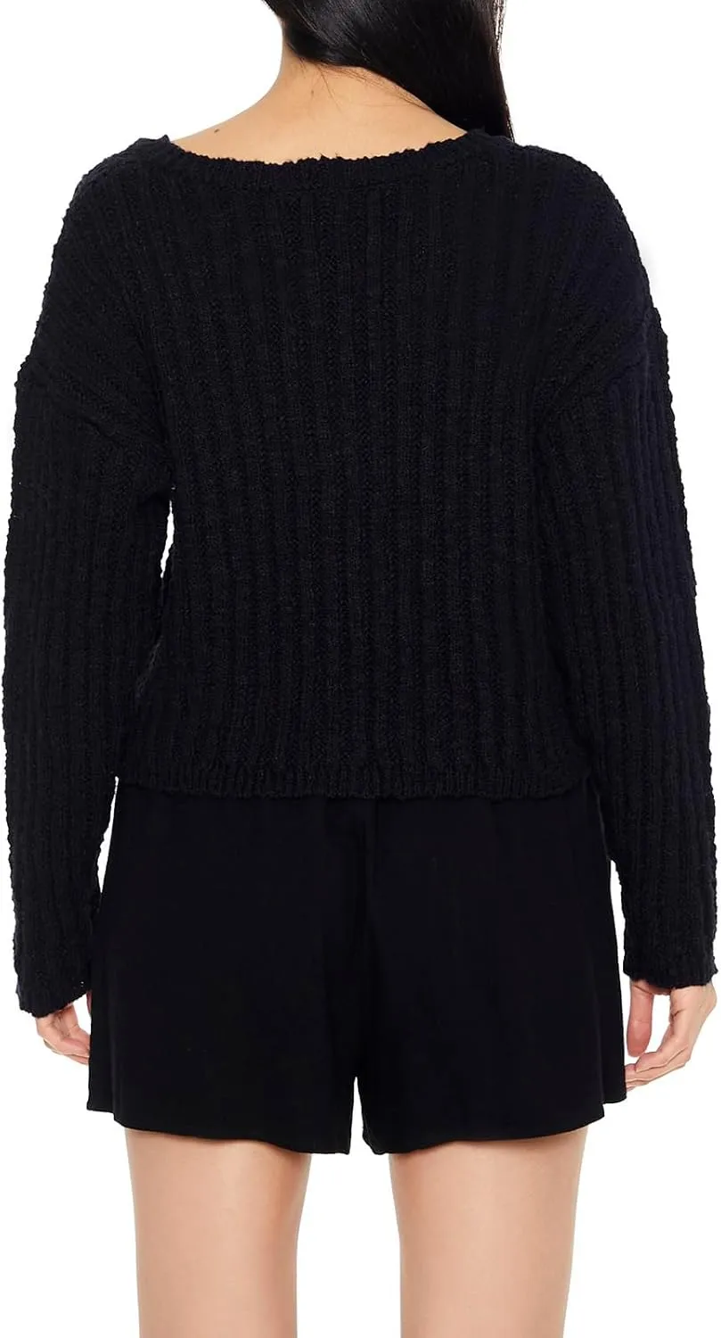 Forever 21 Women's Ribbed Knit Cardigan Sweater