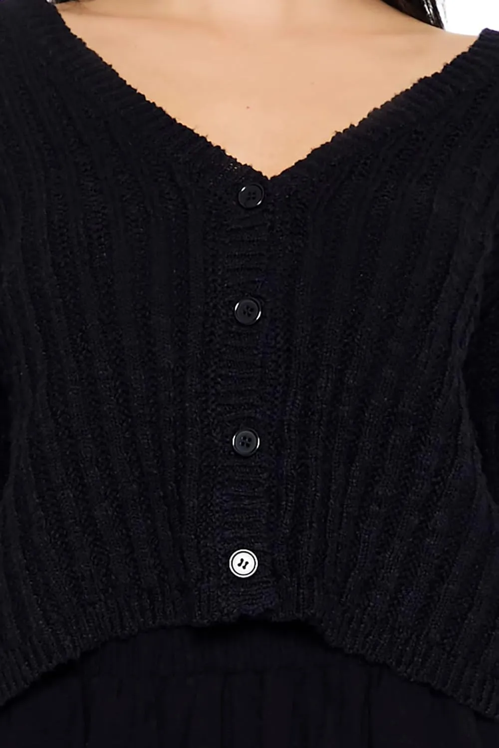 Forever 21 Women's Ribbed Knit Cardigan Sweater