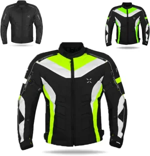 FTX Motorcycle Jacket for Mens Dual Sports Motocross Racing Biker Riding CE Armored Waterproof All-Weather