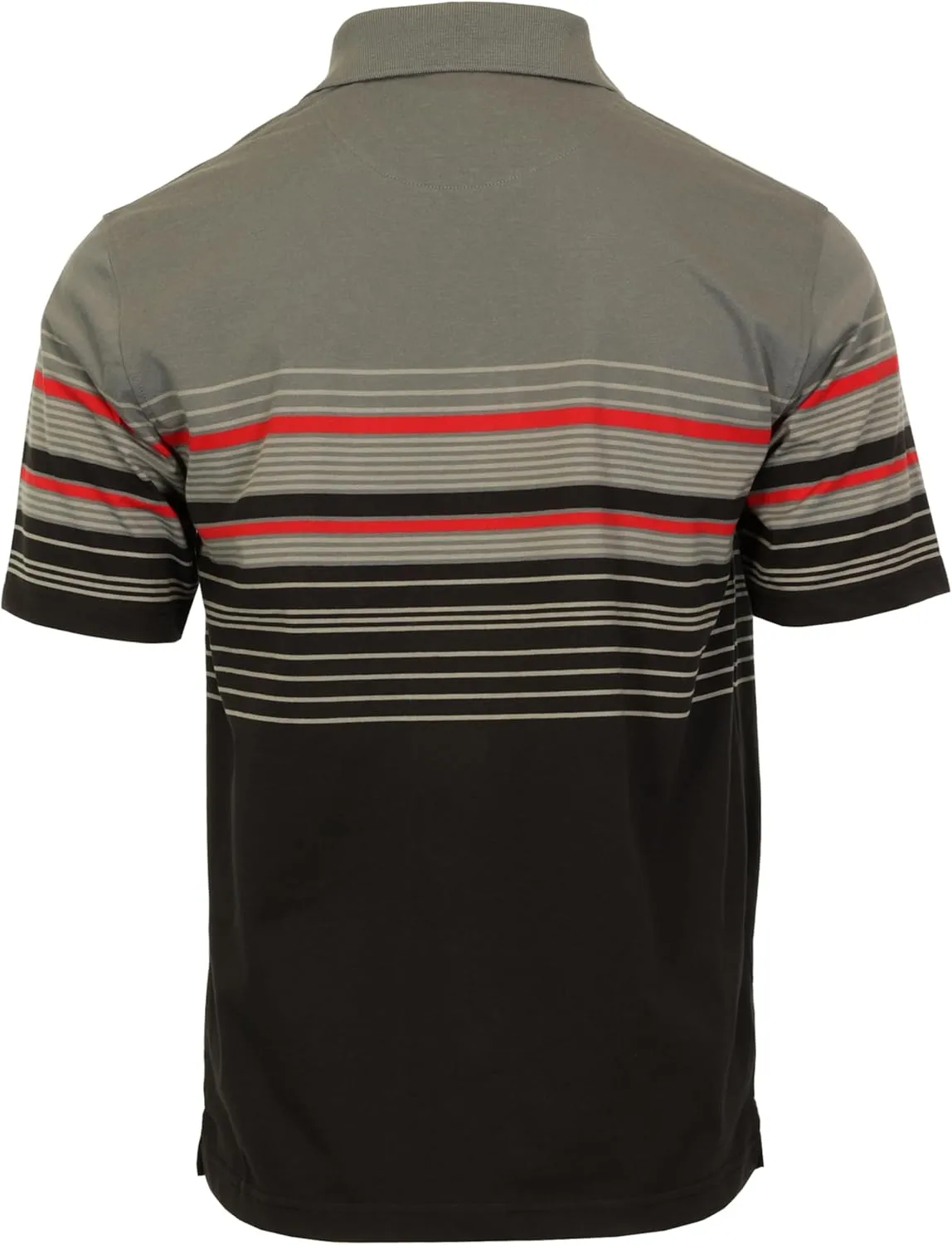 Gioberti Mens Striped Polo Shirt with Pocket - Yarn Dye