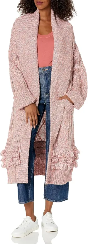 GUESS Women's Sleeve Liliane Long Cardigan Sweater