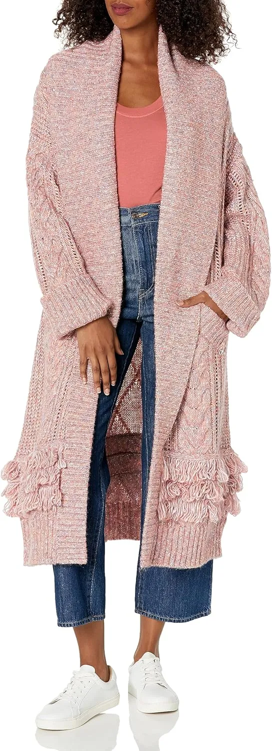 GUESS Women's Sleeve Liliane Long Cardigan Sweater