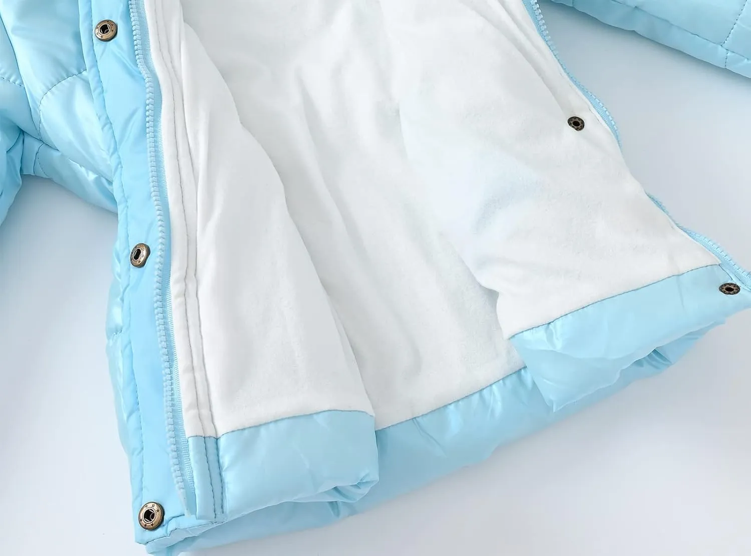 Happy Cherry Girl's Fleece Line Hooded Jacket Faux Fur Trim Winter Warm Coat Long Padded Outwear Snow Puffer Jackets