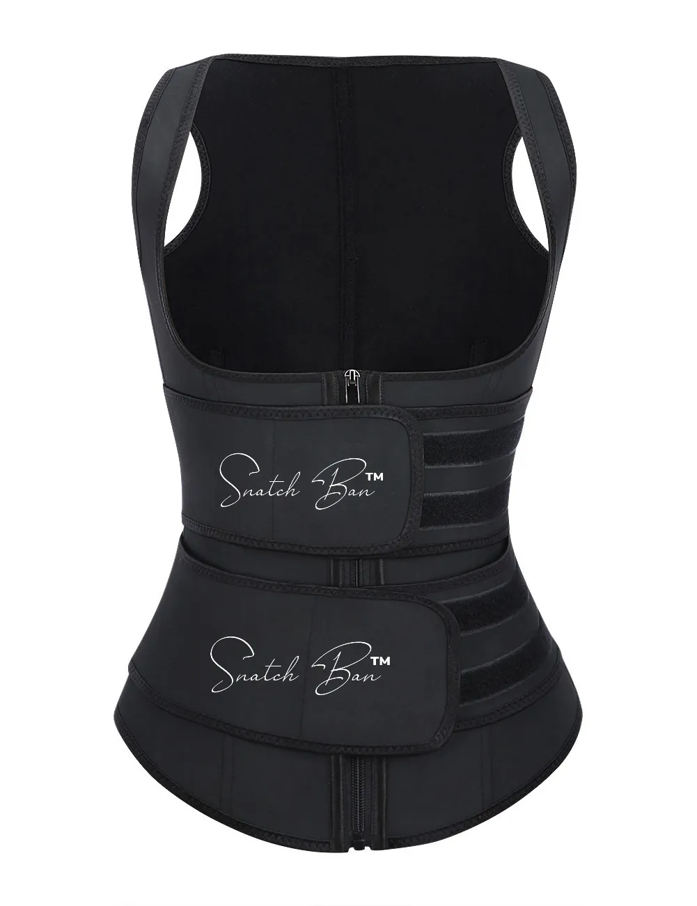 High Power Black Double Belts Sticker Vest Shaper Big Size Curve Shaping - 65