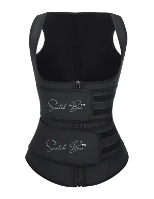 High Power Black Double Belts Sticker Vest Shaper Big Size Curve Shaping - 65