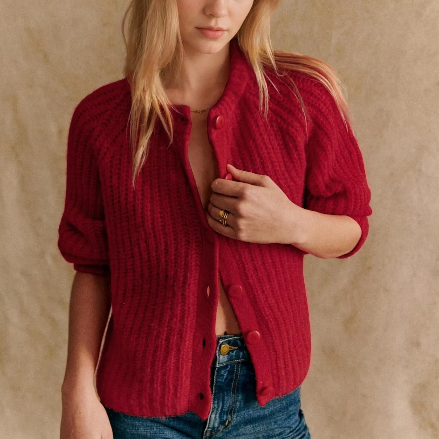 Hixiaohe Cardigan Sweater for Women Long Sleeve Button Y2K Chunky Knit Sweater Fall Casual Open Front Outwear Knitwear Coat