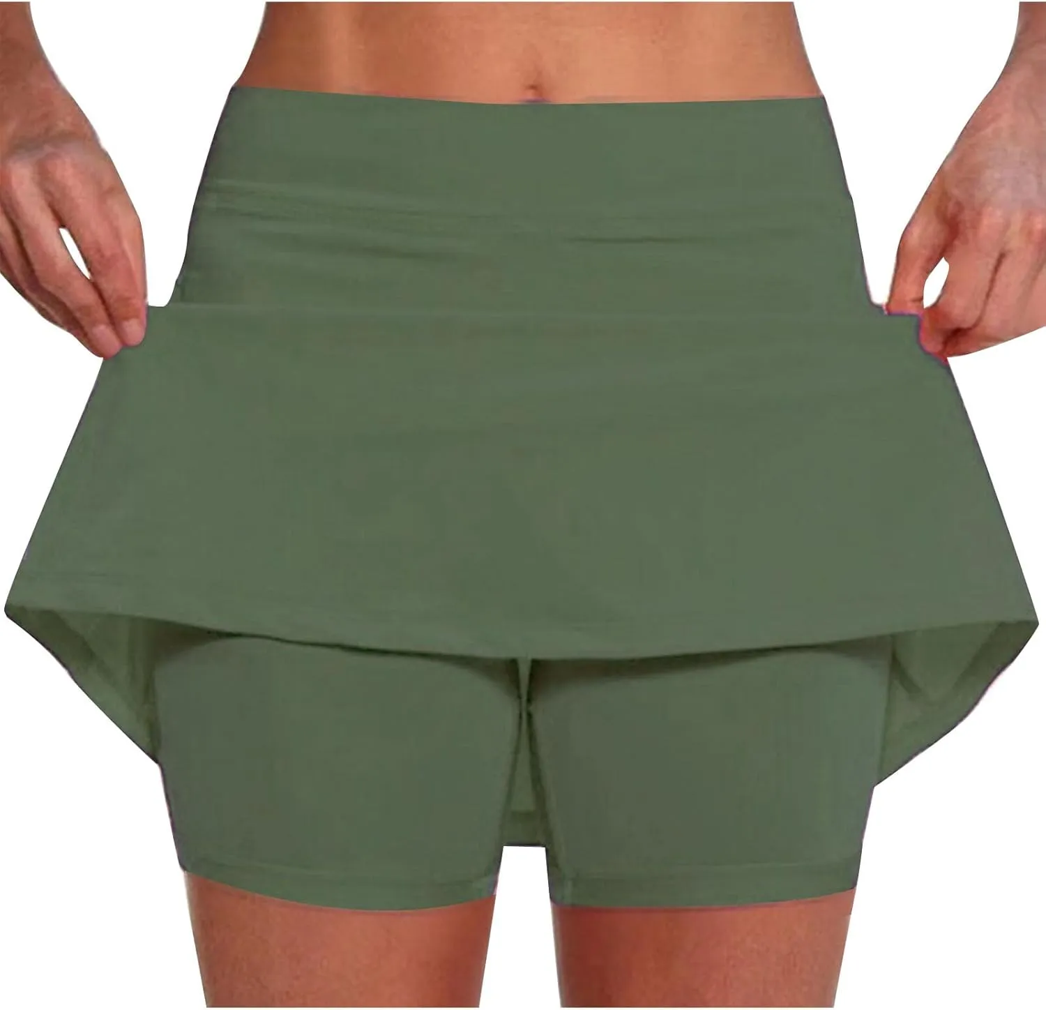 hlysgo Women Tennis Skirt Summer High Waisted Athletic Skorts with Inner Shorts Sport Workout Pleated Pickleball Shorts