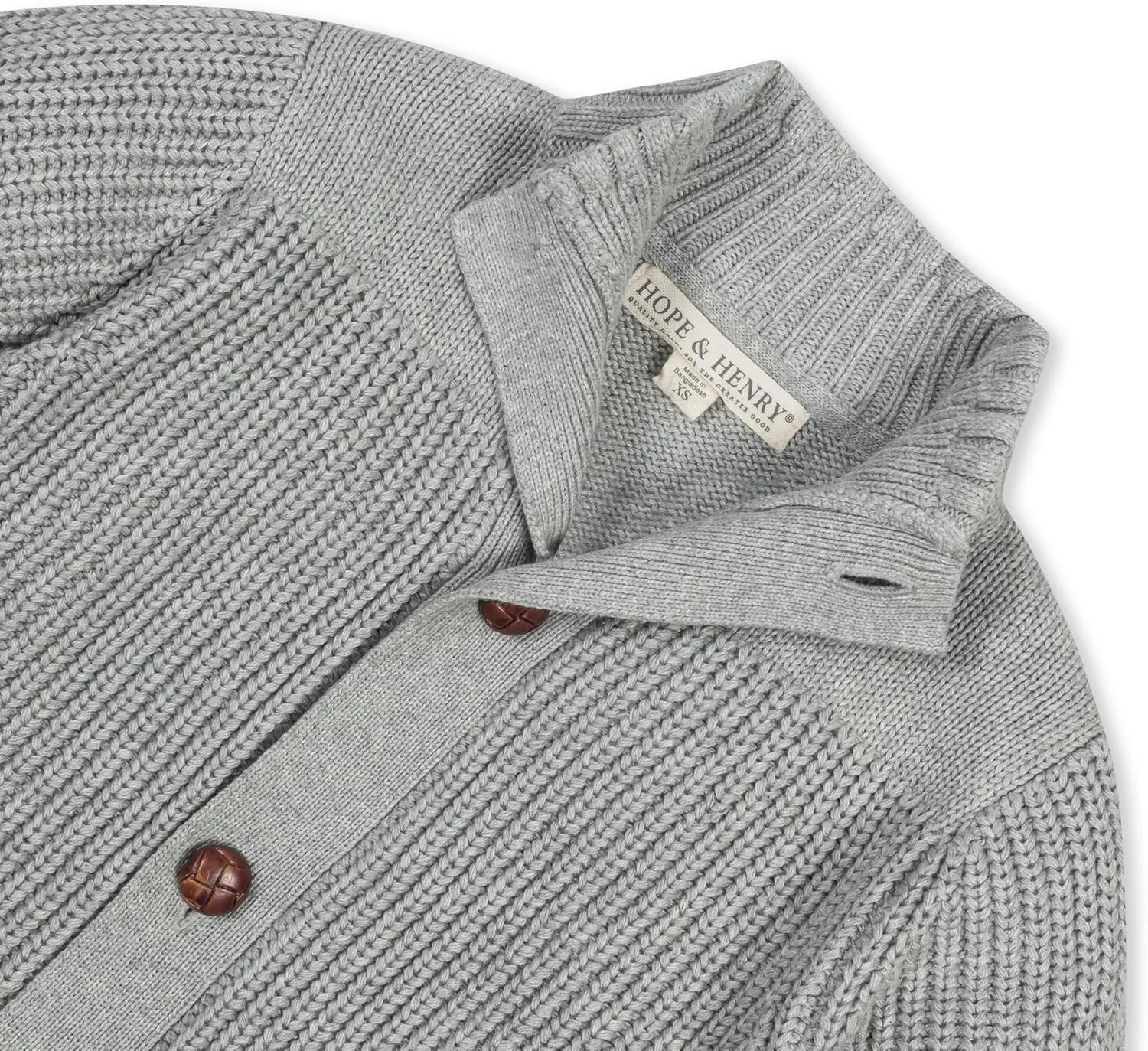 Hope & Henry Boys' Shawl Collar Sweater Cardigan